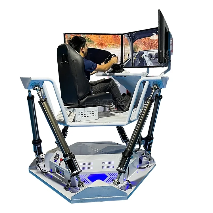 Электрический динамическая платформа гоночный симулятор 3 экран автомобиля вождения