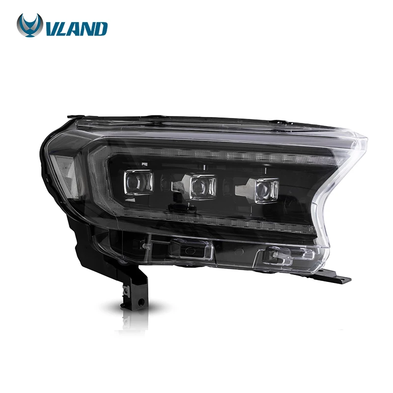 Vland Factory Wholesale Head Light for Ford Ranger (T6) 2016-2021 Car Parts LED Lamp Sequential Accessories Headlights Auto