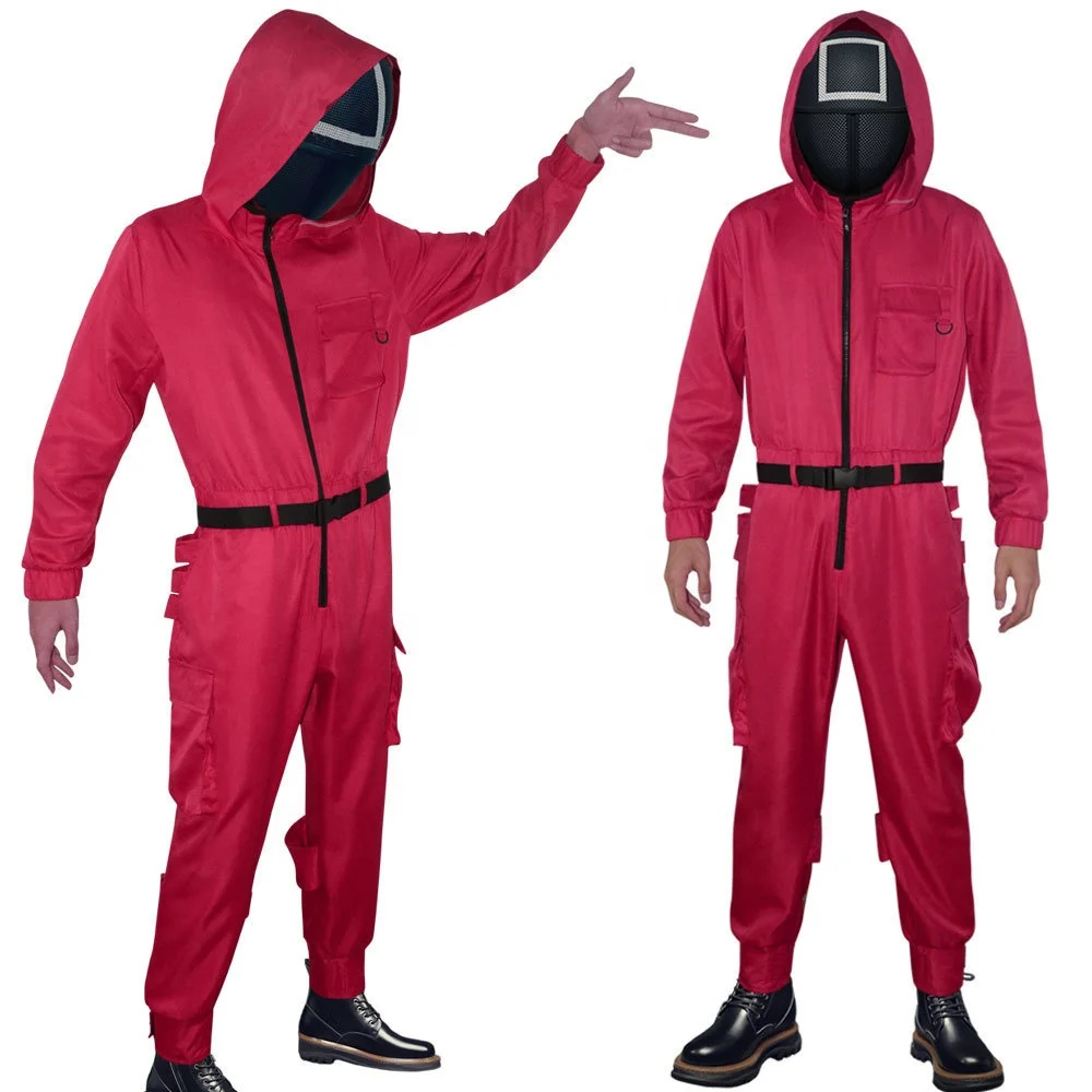 Wholesale 2021 Popular Korean TV Squid Game Costume Unisex Children Adults Squid Game Rompers Squid Game Jumpsuit