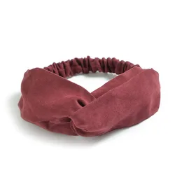 Amazon Cross elastic rubber hair band knitted autumn winter rubber hair band suede hair girls band