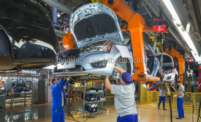 Electric car manufacturing assembly plant  assembly line  production line conveyor manufacturing plant