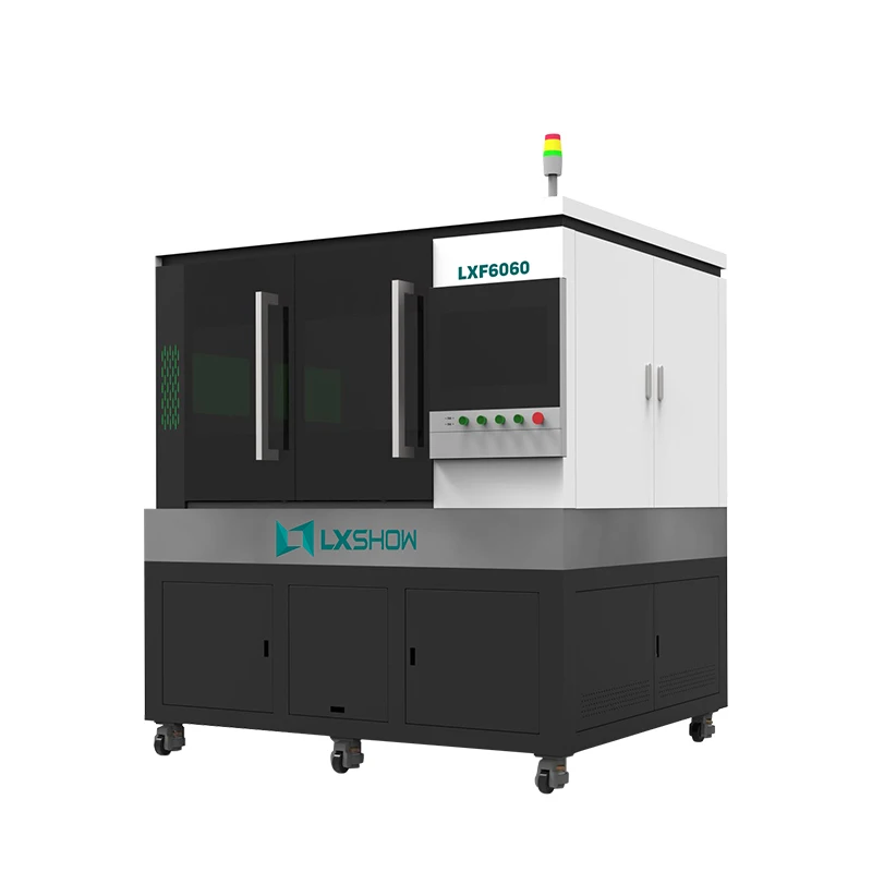 Jinan cheap 500W 1000W CNC 6060 6040 small Mini closed automatic aluminum Fiber Laser Cutting Machine for Metal Sheet