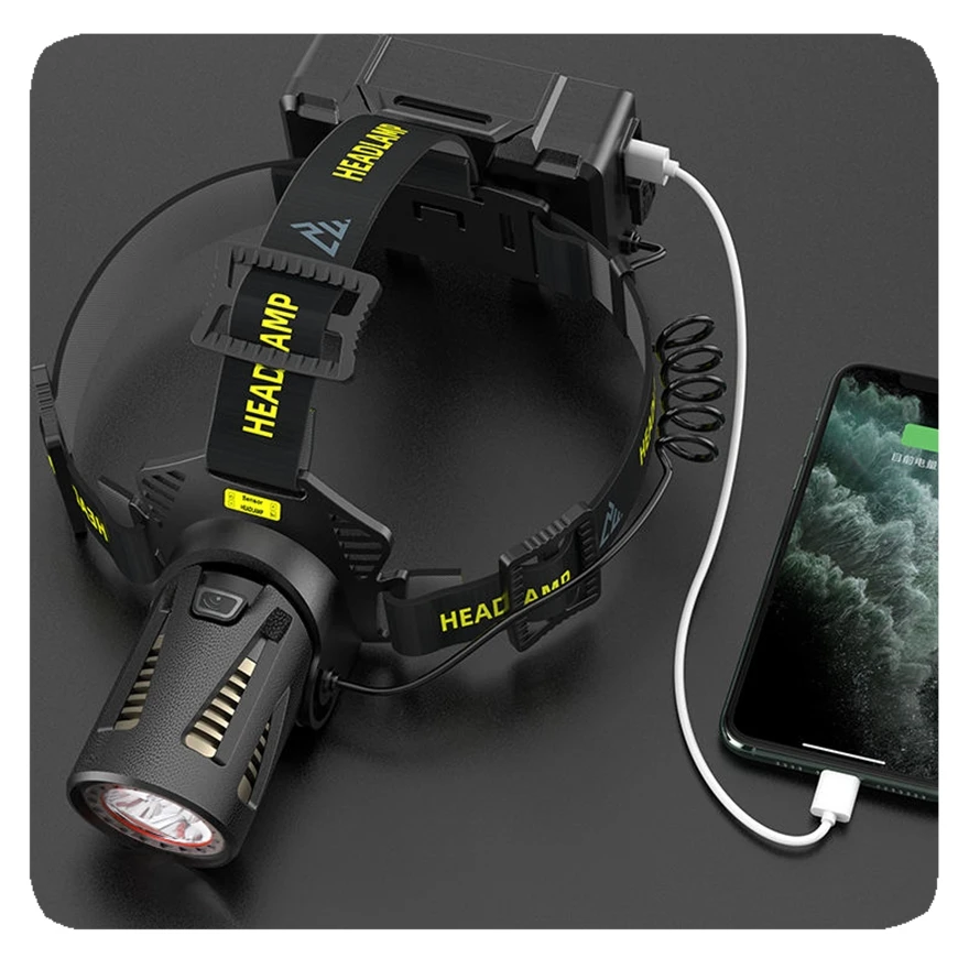 LIANGTE custom Sensor headlamp 30000 Lumens headlights Zoomable Powerful Head Torch 18650 battery for Outdoor Fishing Camping