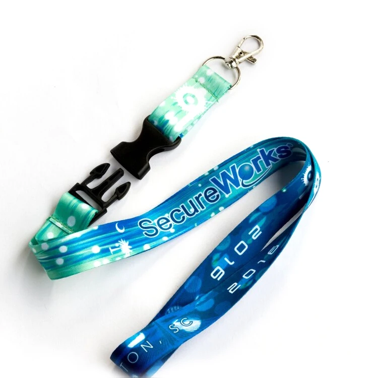 YIBAO Promotional Custom Woven Lanyard Polyester Jacquard Neck Lanyard Screen Printing Plastic Buckle Promotional Gift Silk