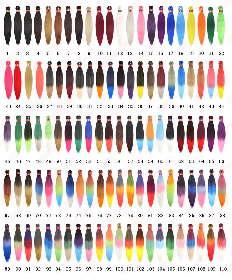 1 Pack 26inch 95grams Low Temperature Flame Retardant Synthetic Ombre Purple Blue Blonde Pre Stretched Braiding Hair