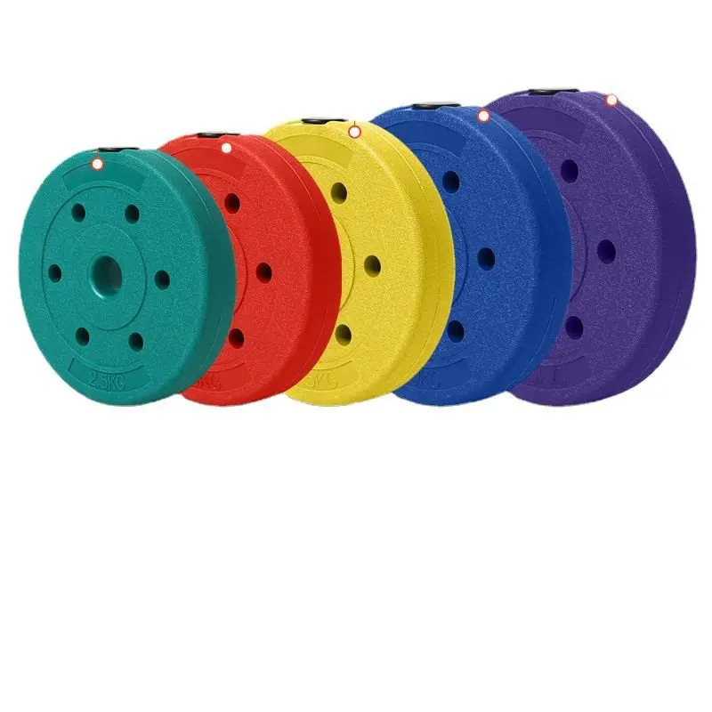 Factory Wholesale Weightlifting Cement Weight Plate Fitness Equipment Empty Concrete Barbell Plate