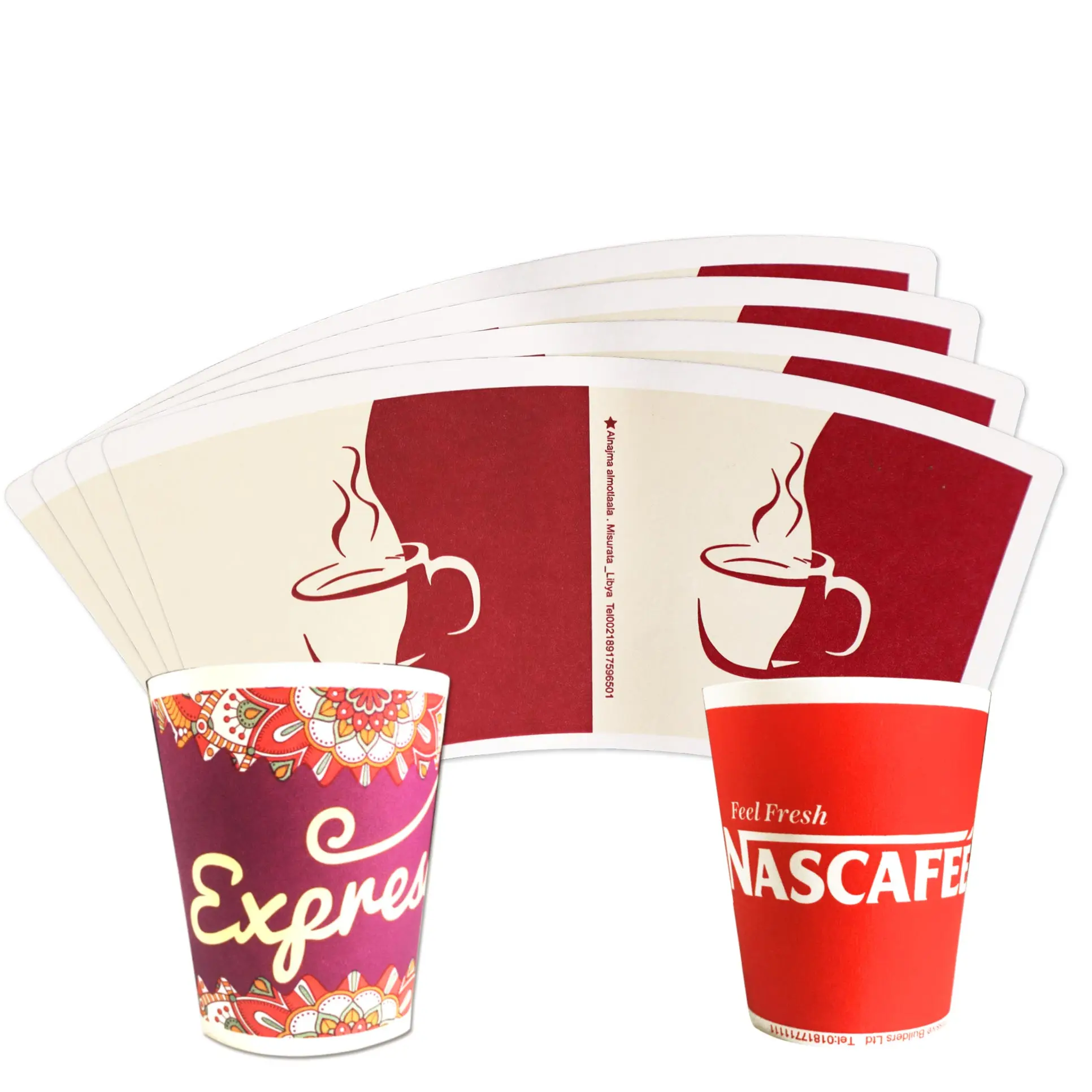 Wholesales Paper Cups Fan Raw Material Single For Coffee Paper Cup