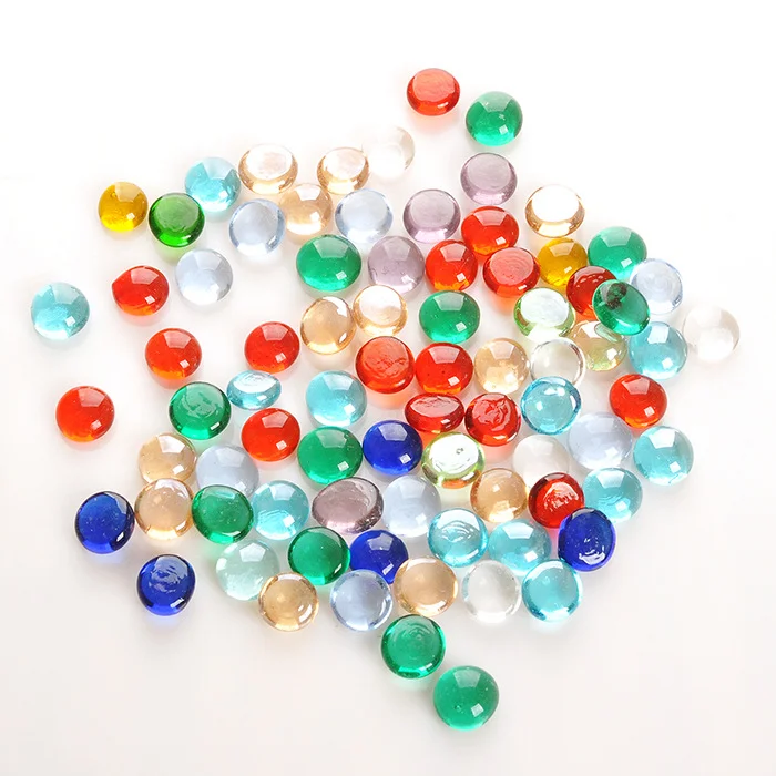 High Quality Low Price Round Decorative Glass Gems Reflective Fire Glass Beads