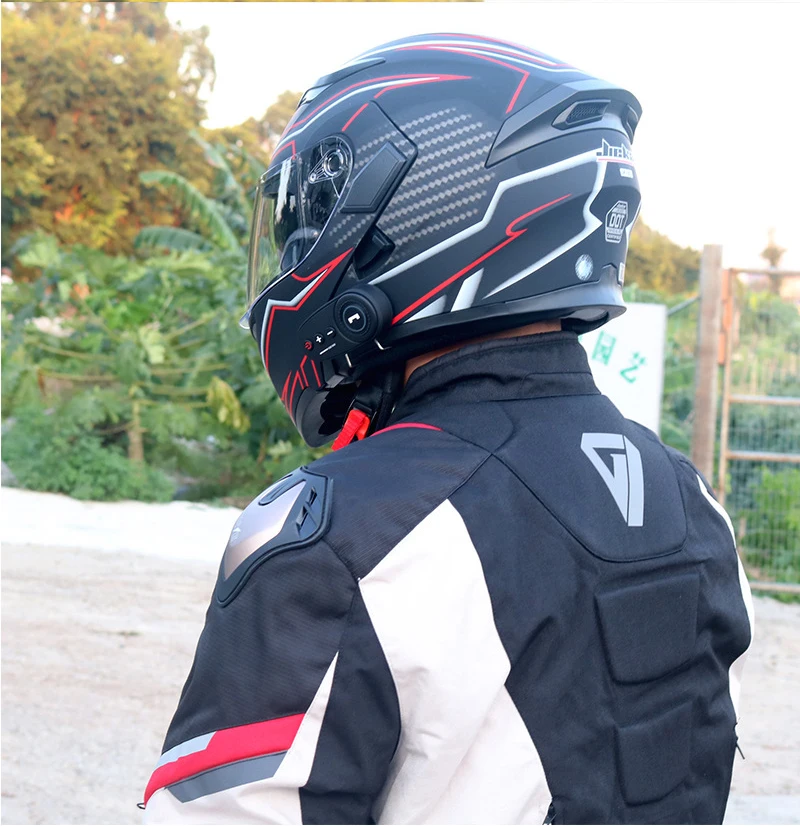 SUBO Customized Electric Motorcycle Helmet Double Lens Revealed Full Helmet Motorcycle Helmet With Radio