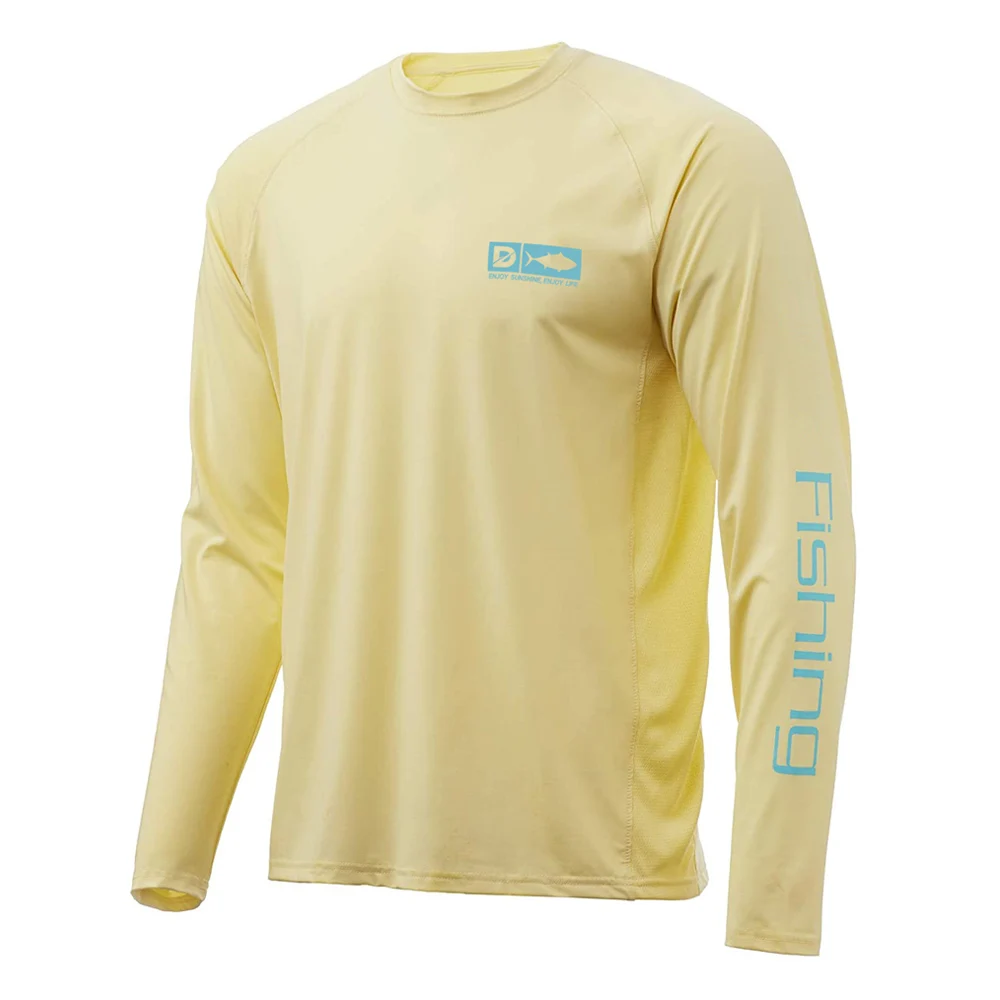 Custom LOGO Breathable Long Sleeve Dry-Fit fishing wear Quick Dry UV Protection spf UPF 50 Durable Polyester men fishing shirt