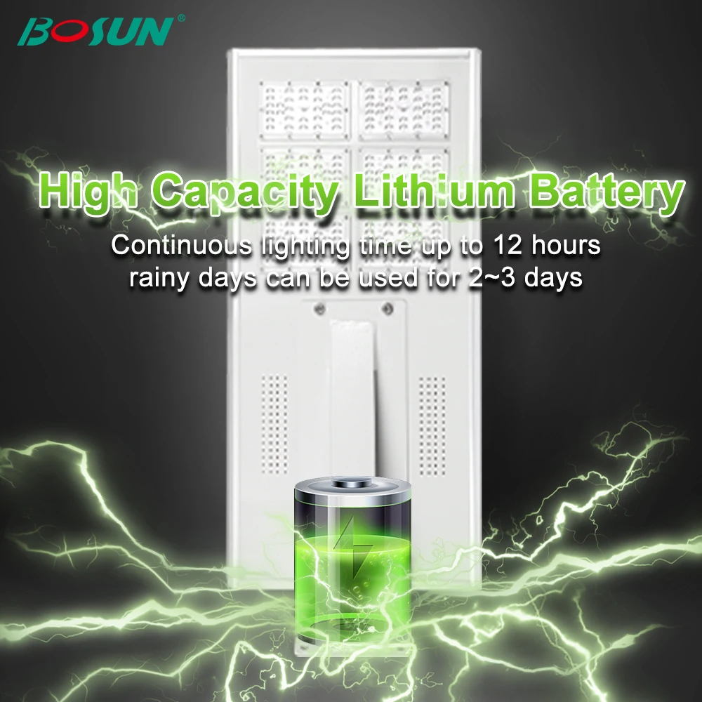 LAP Energy Saving Aluminum Outdoor Ip65 Waterproof 150w 180w All In One Solar Led Street Light