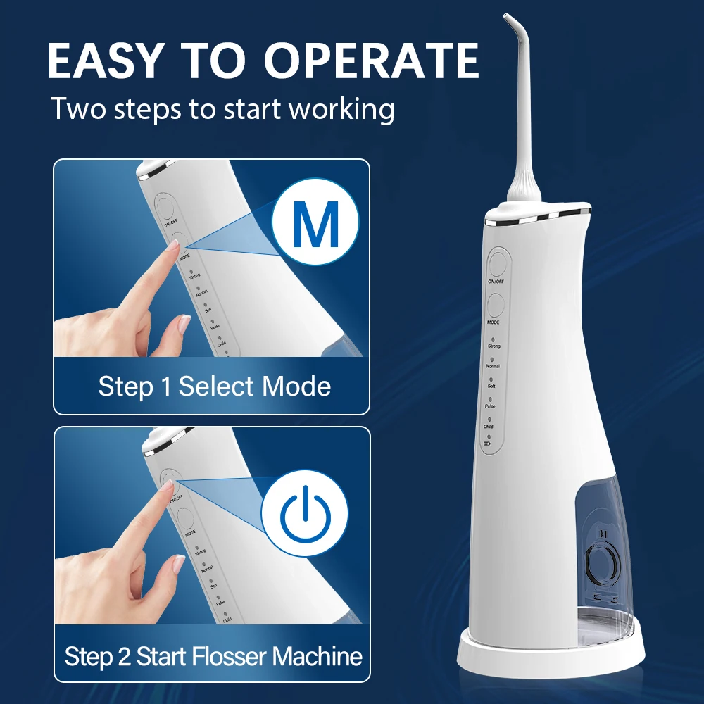 OEM Электрический портативный очиститель зубов, уход за зубами и полостью рта, бытовой струйный водный Флоссер