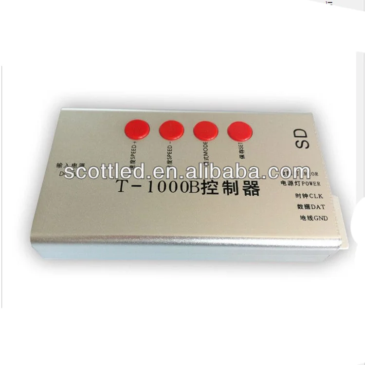 T-1000B светодиодный контроллер пикселей поддержка WS2801 LPD6803 WS2811 TM1804 TM1809 LPD8806.Etc;max 2048 DC5V вход