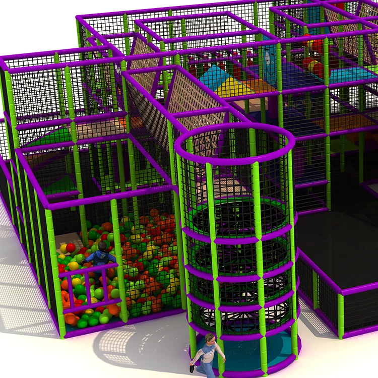 Custom Kindergarten Children Ball Pool Indoor maze Playground Equipment Big Kids Slides For Sale
