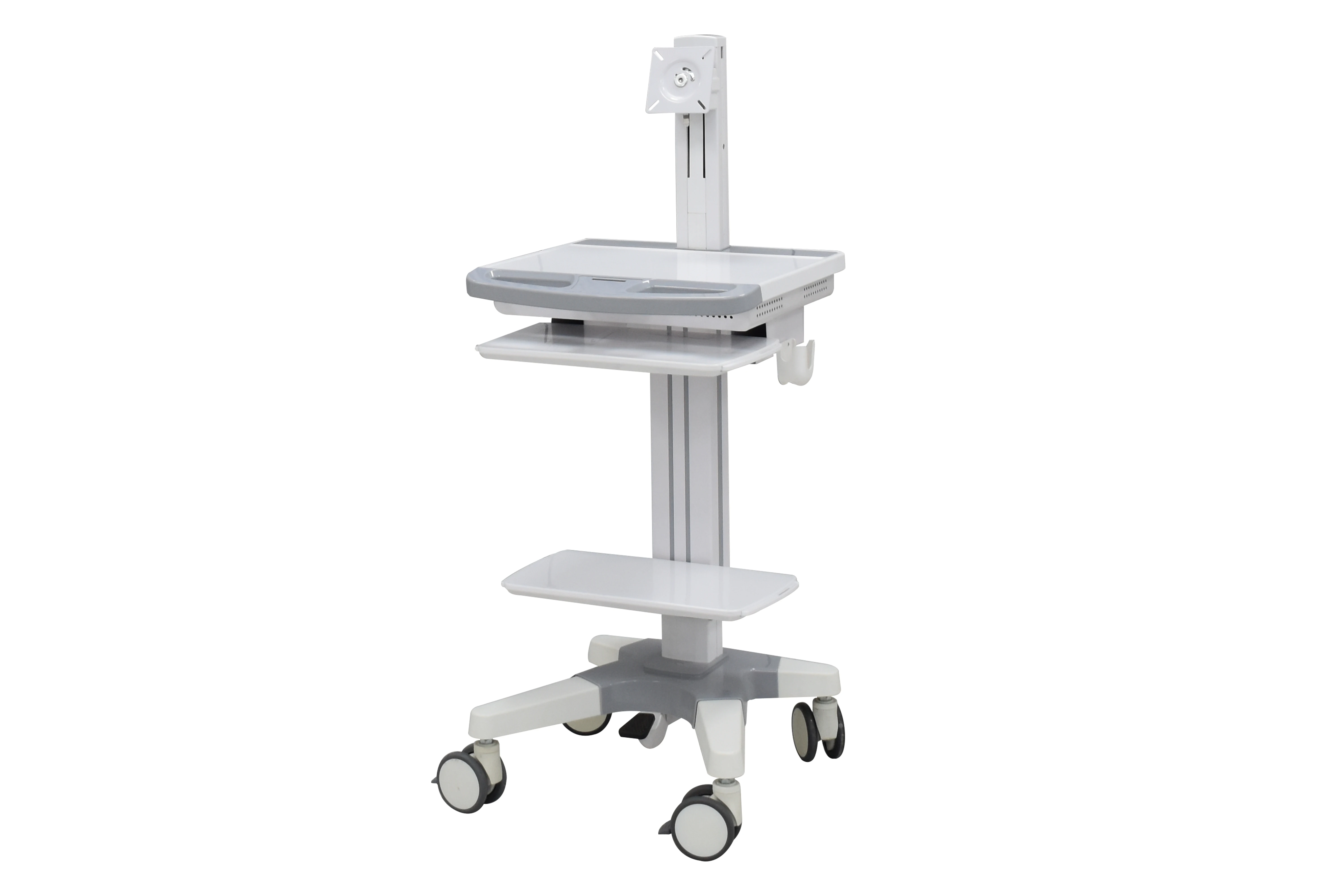 Height Adjustable Mobile Medical Laptop Cart Tablet  Hospital trolley for dental clinic