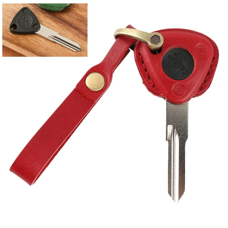 Genuine Leather Key Case cover For Peugeot Django 150 Motor Motorcycle KeyRing key cover accessory