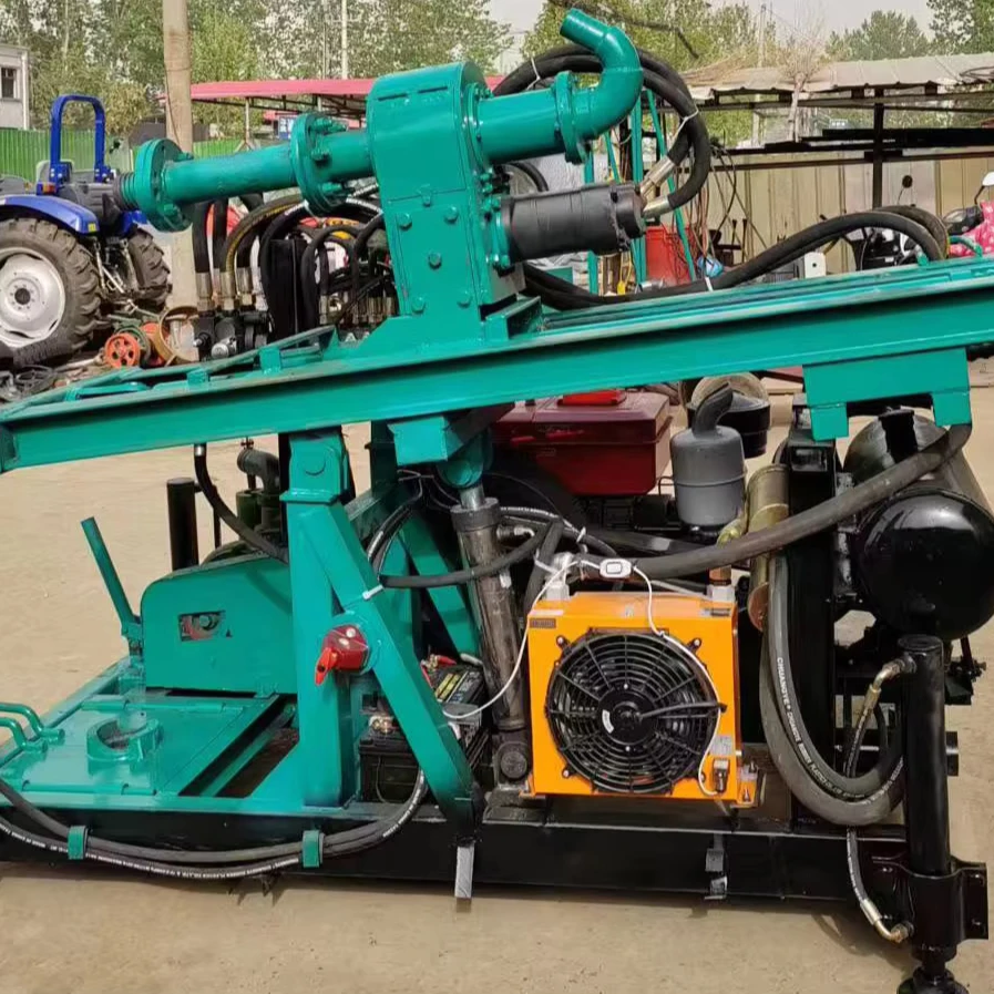 Traction type enlarged hydraulic motor drilling machine diesel engine tilting model