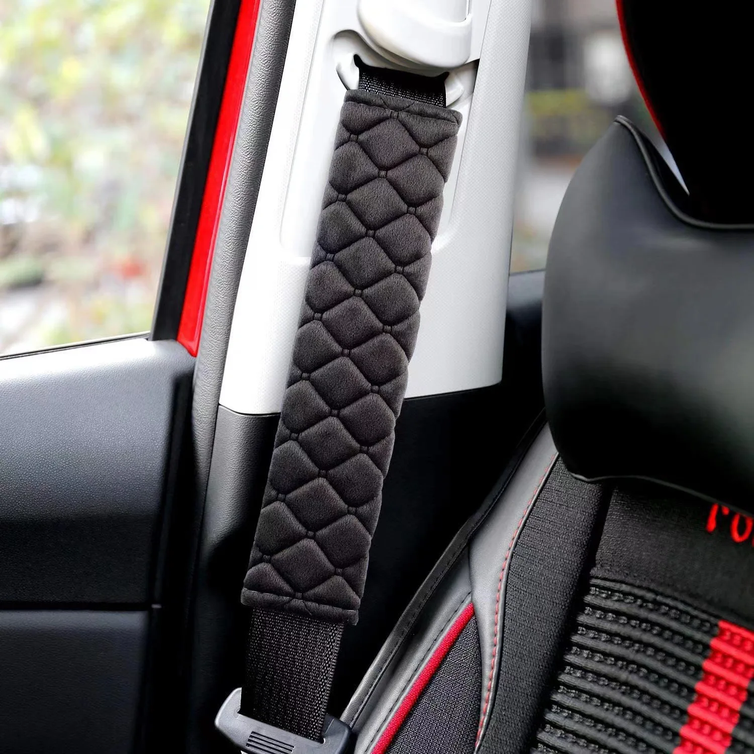 Universal Comfortable Cotton Car Seat Belt Cover Portable Auto Soft Safety Belts with Shoulder Protection