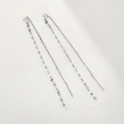 Moyu Hypoallergenic Waterproof Tassel Earrings 925 Sterling Silver Long Threader Earrings for Ladies