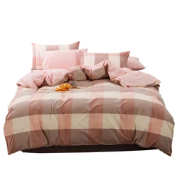 Adult Age Group bed cover sheet hot selling 100% cotton king bed sheet set Stripes Pattern single duvet cover for home use