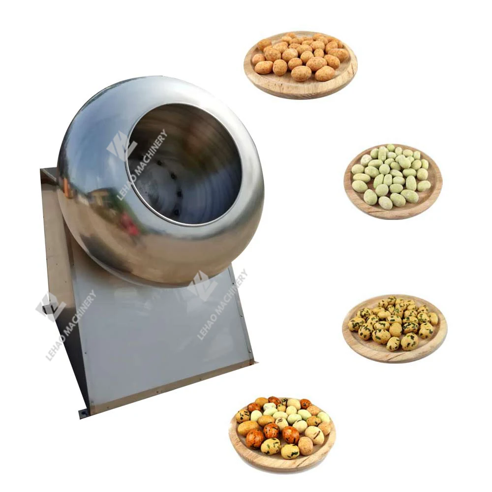 304 stainless steel mulituse ball type heating pipe coating machine for heating coating sugar or chocolate peanut snack food