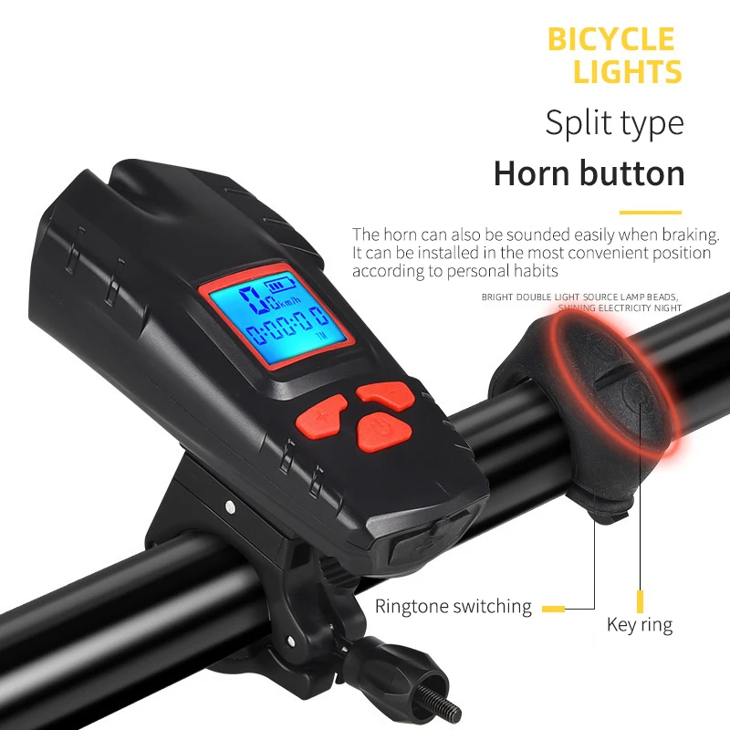 Portable Bicycle Odometer Bike Navigation Computer Bicycle Speed-ometer With Night Light