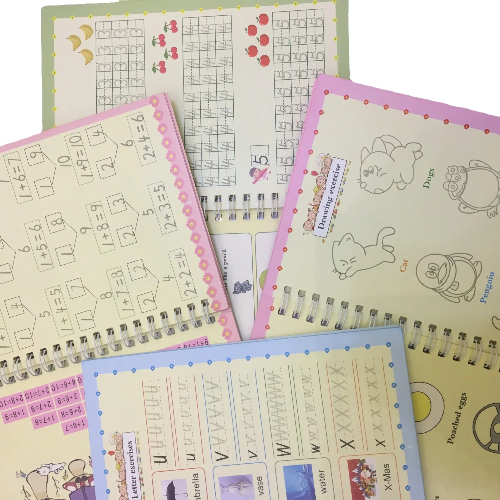 Magic Practice Copybooks Kids Reusable Book Sets  Alphabet Number Drawing Math For Kid