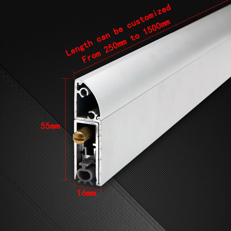 Modern Simple Automatic Lift Sealing Strip Bar Drop Down Bottom Door U Type Edge Groove Hidden Sealing Bar