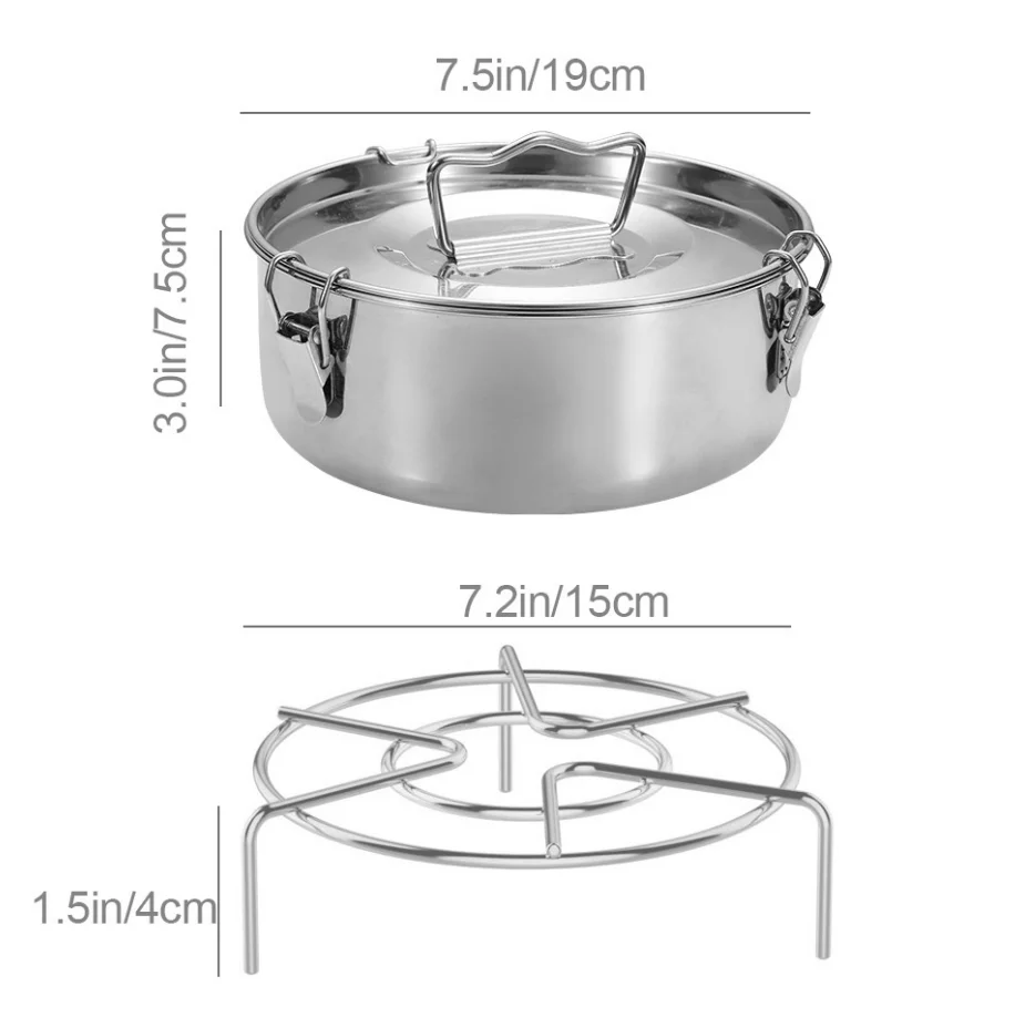 DFP01 304 Food Steamers Basket Stainless Steel Steamer Insert Pans outdoor food seal can heating pot with lid