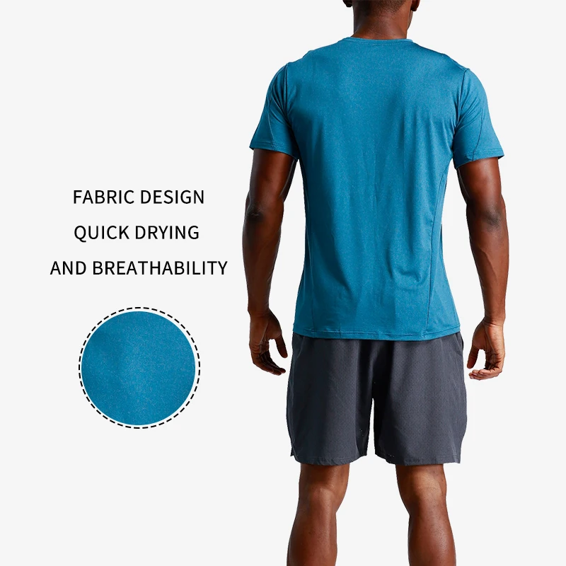 
Hot Sale Custom Brand Tracksuits Mens Jogging Clothing Quick Dry T-shirt Running Shorts 2 Piece Set 