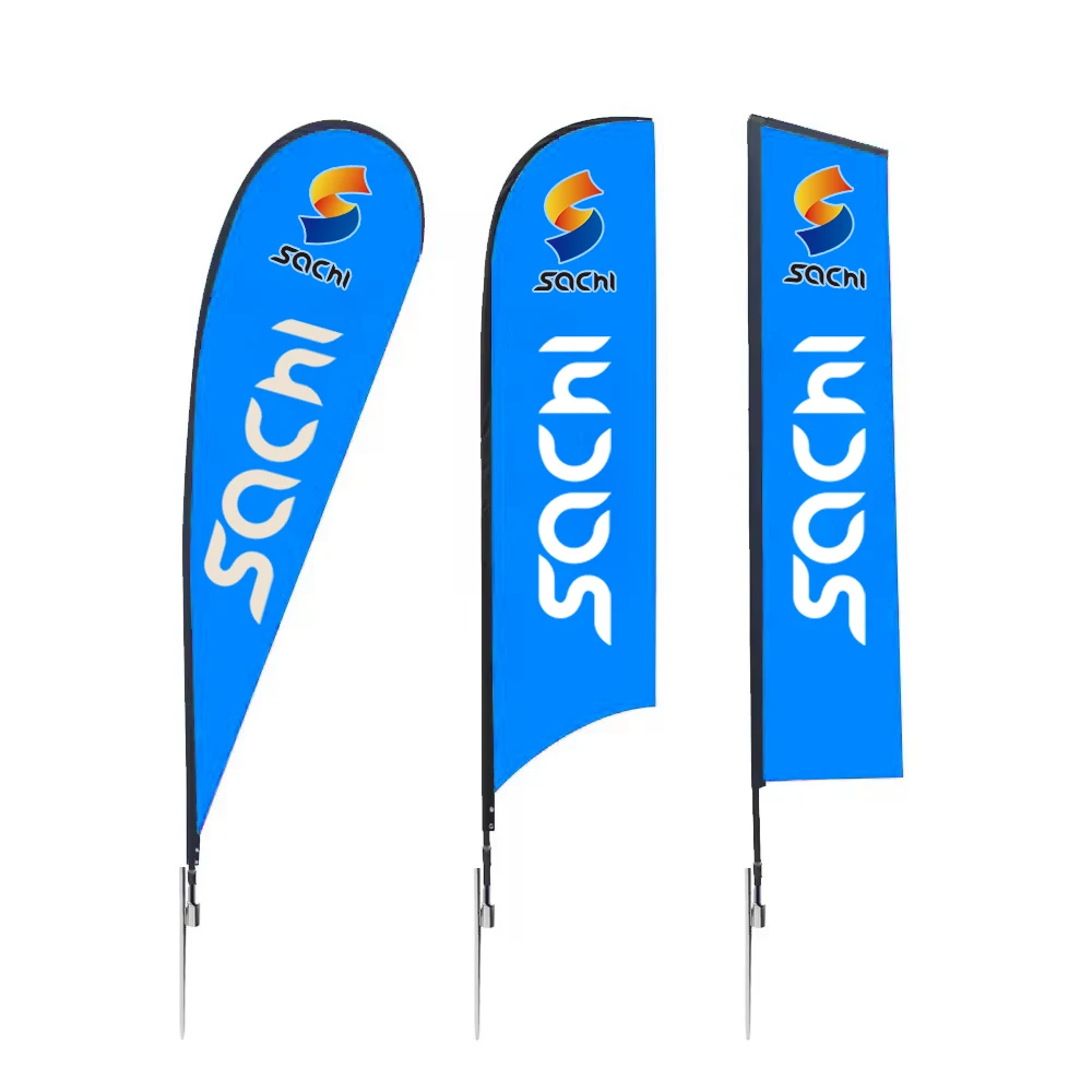 Promotional Advertising display feather flag outdoor custom printed Flying Beach Flag Banner Windproof Teardrop Flags Beachflags