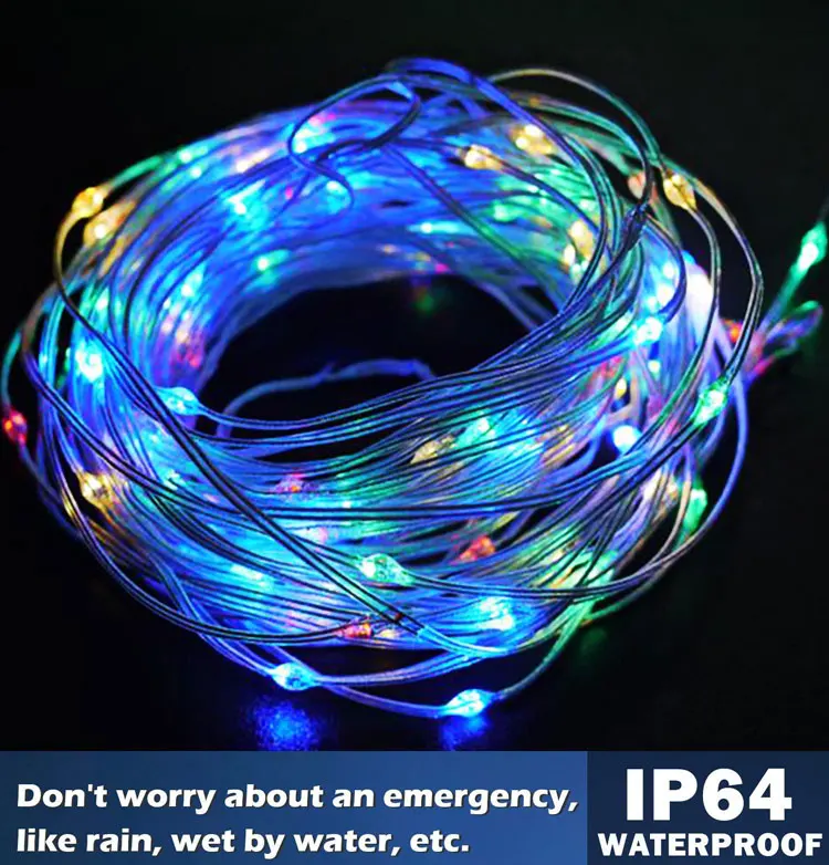 Rubber Cable 10m outdoor led fairy string lights 100 bulbs Holiday decorative Lighting decoration