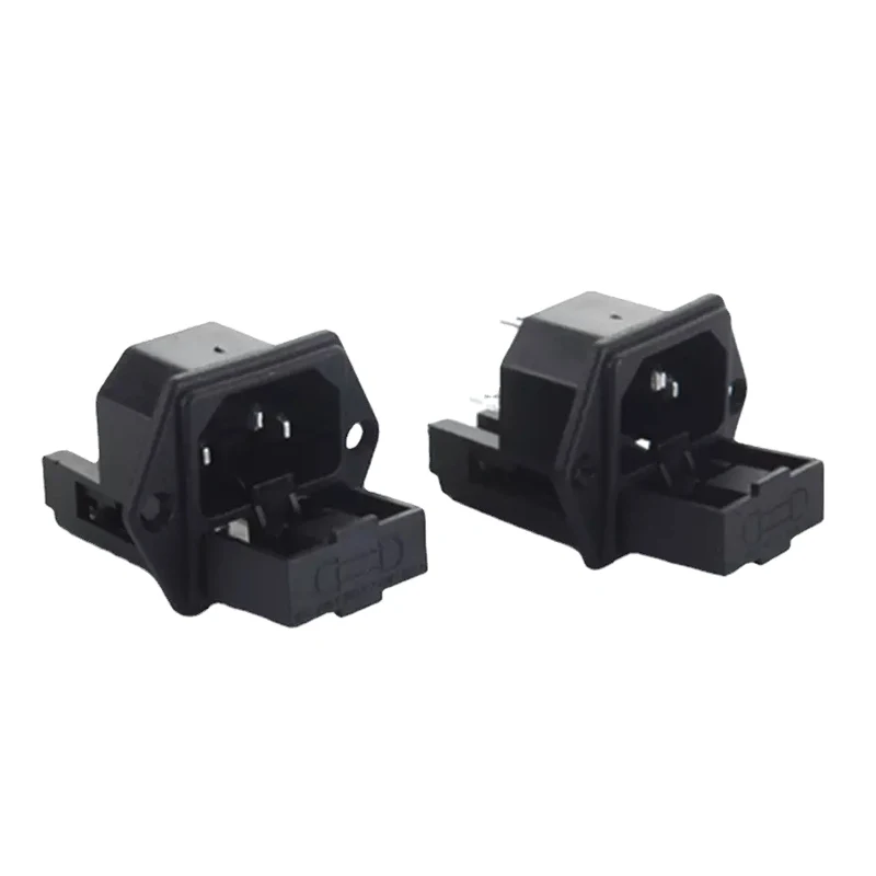 AC-03 AC power socket outlet with double fuse holder and fixed mounting hole