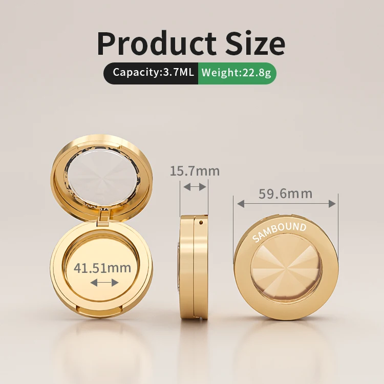 oem sample brush transparent square empty organizing eco friendly empty palette plastic packaging and makeup containers