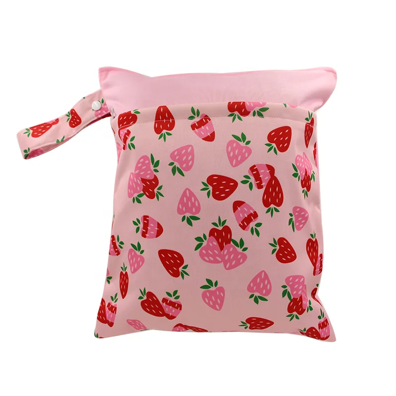 Popular Portable Washable Waterproof Wet Dry Bag With Handle For Cloth Diaper Bag