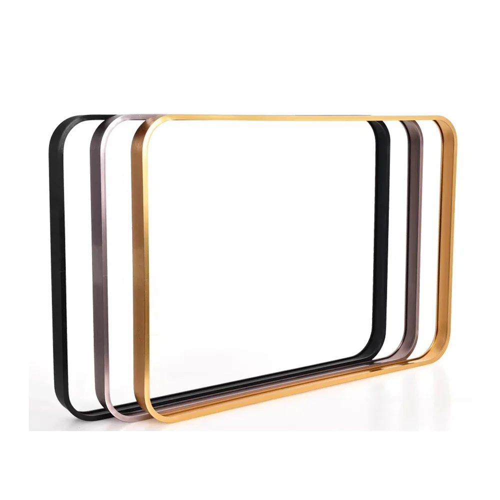 Eco-friendly picture photos frame black painting canvas aluminum profile recyclable square round aluminum glasses mirror frame