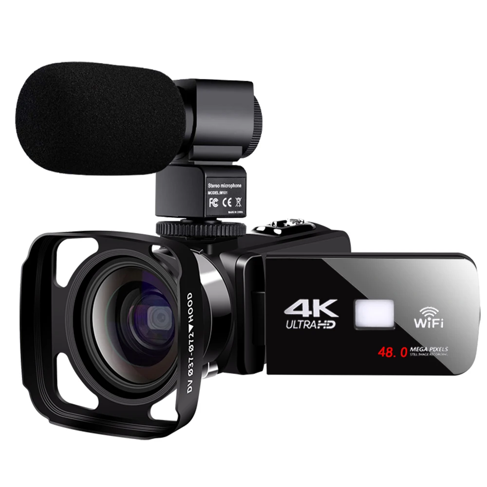  Видеокамера UHD Real 4K 48 МП сенсорный экран 3 0 дюйма камера ночного видения реальная видеокамера с