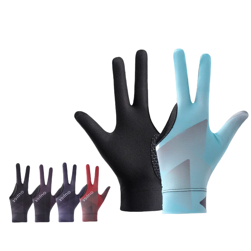 Custom billiards gloves three finger snooker cue gloves low price wholesale custom logo manufacturers