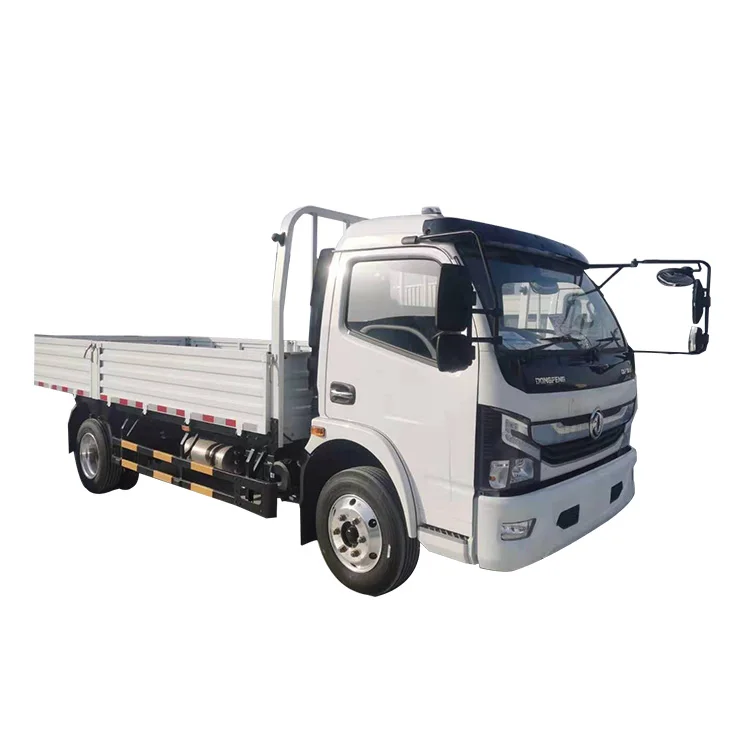Chinese 4x2 single row 3 seats 6 wheels pmsm drive motor 5 ton LHD RHD flatbed van box commercial electric transport truck