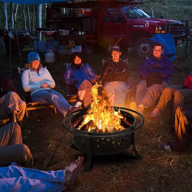 Outdoor  36'  Fire Pit Wood Burning Fire Pits metal Steel BBQ Grill  patio camping  Burning Round BOWL FIRE PIT