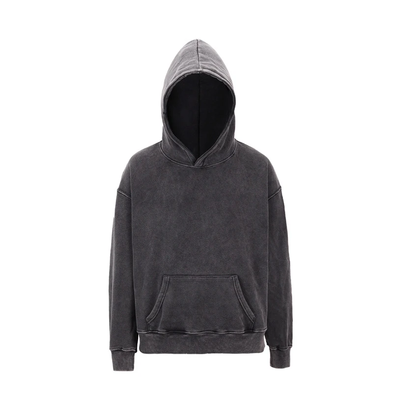 wholesale high quality heavy cotton plain custom embroidered oversized heavy vintage wash hoodies