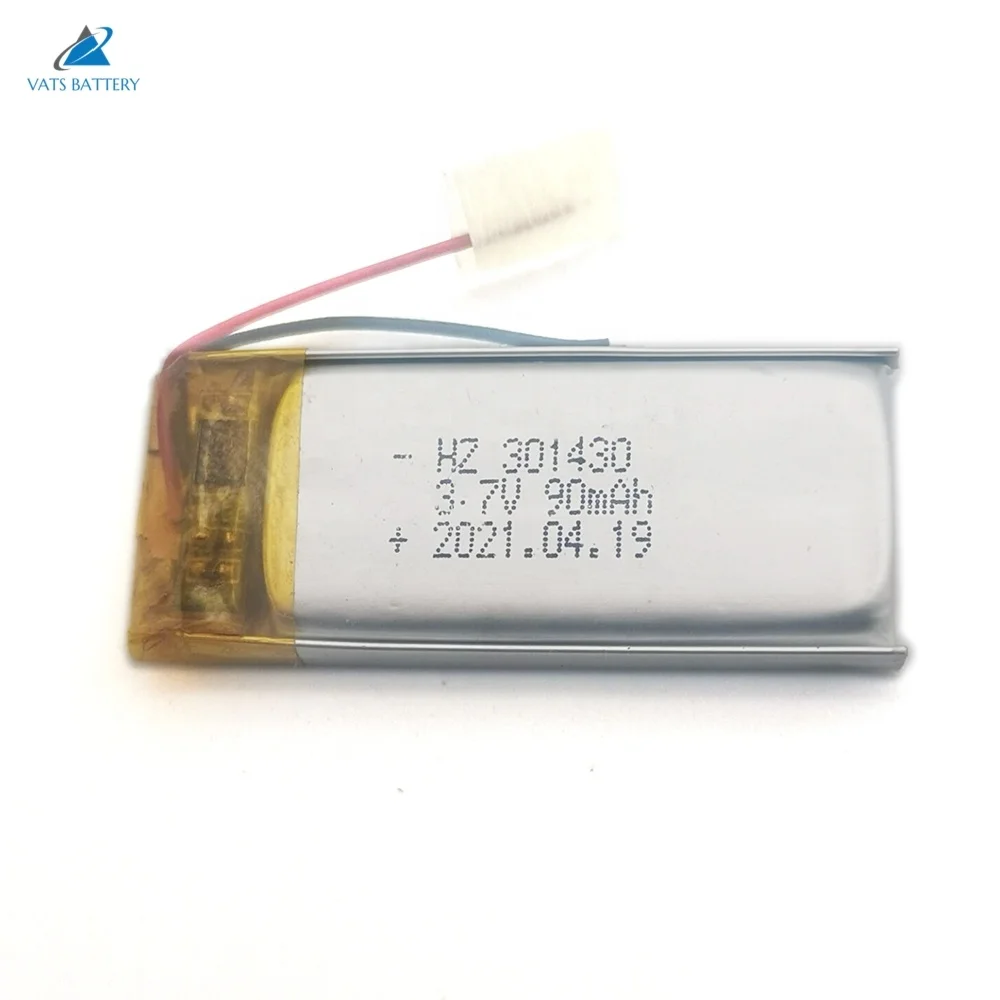 Фабричный 301430 90mah 3 7 v первичные батареи 100mah литий-полимерный ультратонкий