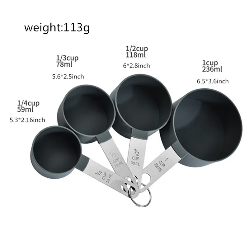 Набор из 8 мерных ложек со стальной ручкой