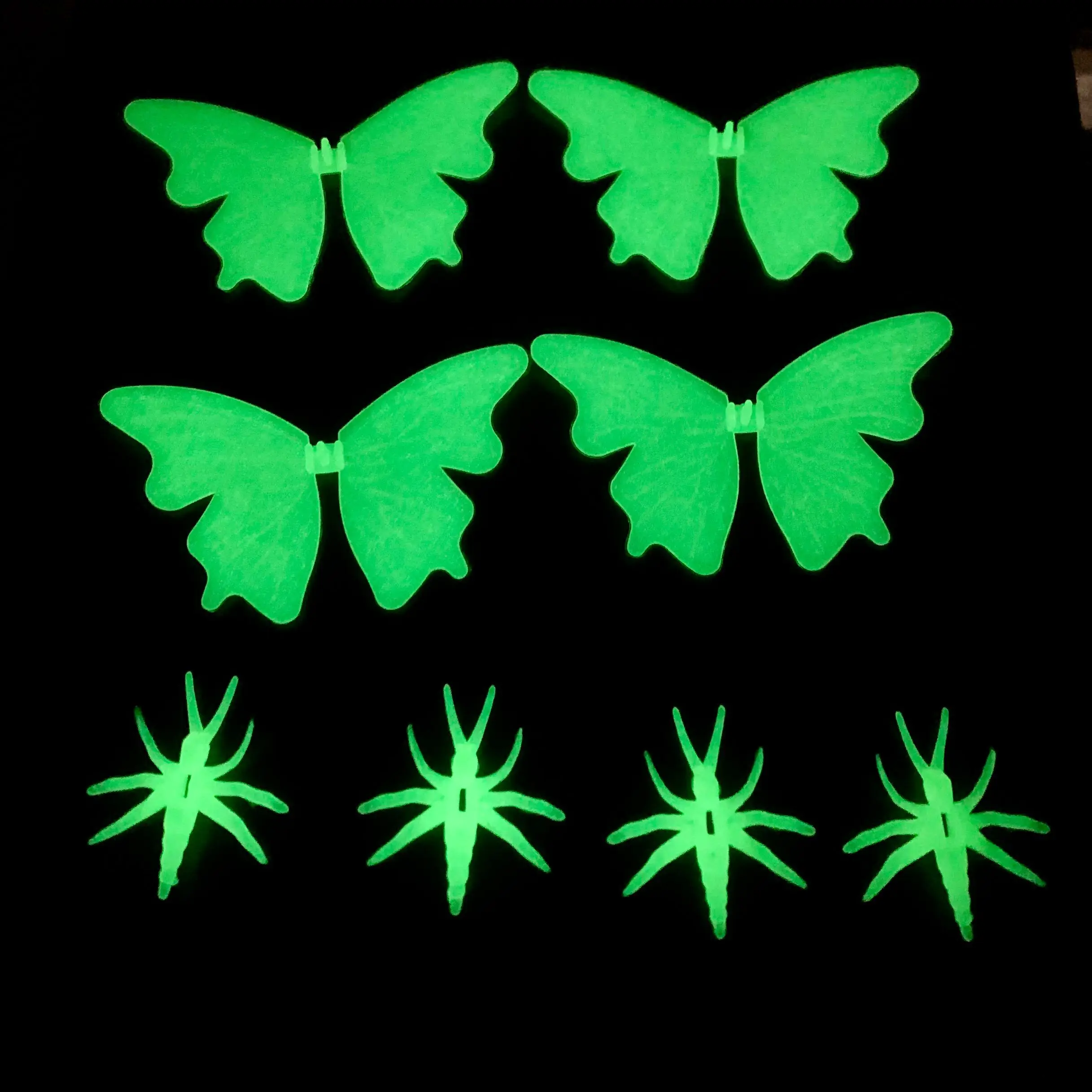 10 sets Fluorescent butterfly patch fluorescent children room wallpaper fluorescent butterfly wall paste