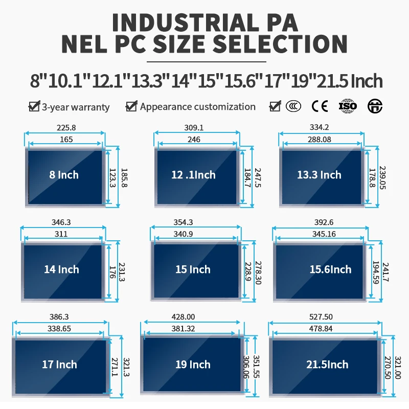 10.4 Inch Open Frame Resistance Lcd Screen IP65/IP66/IP67/IP68 Waterproof All In One Marine Fanless Touch Industrial Panel Pc