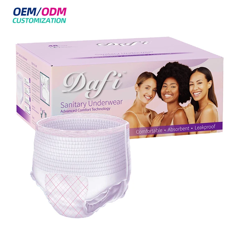 OEM Wholesale Breathable Backsheet Nappy Night Womens Period Panties Heavy Flow Menstrual panties