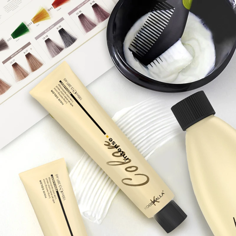 2022 New Design Kooswalla Organic And Vegan Low Ammonia PPD Free Permanent Hair Colour Dye Hair Styling Gel