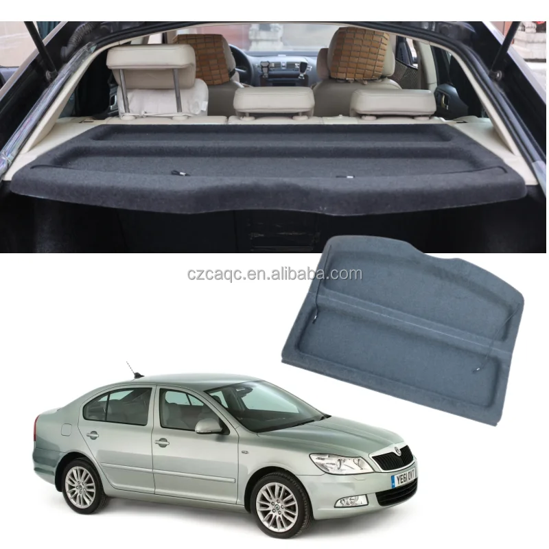 2024 автомобильные аксессуары натуральная SKODA OCTAVIA MK2 2005-2013 полка багажник черный
