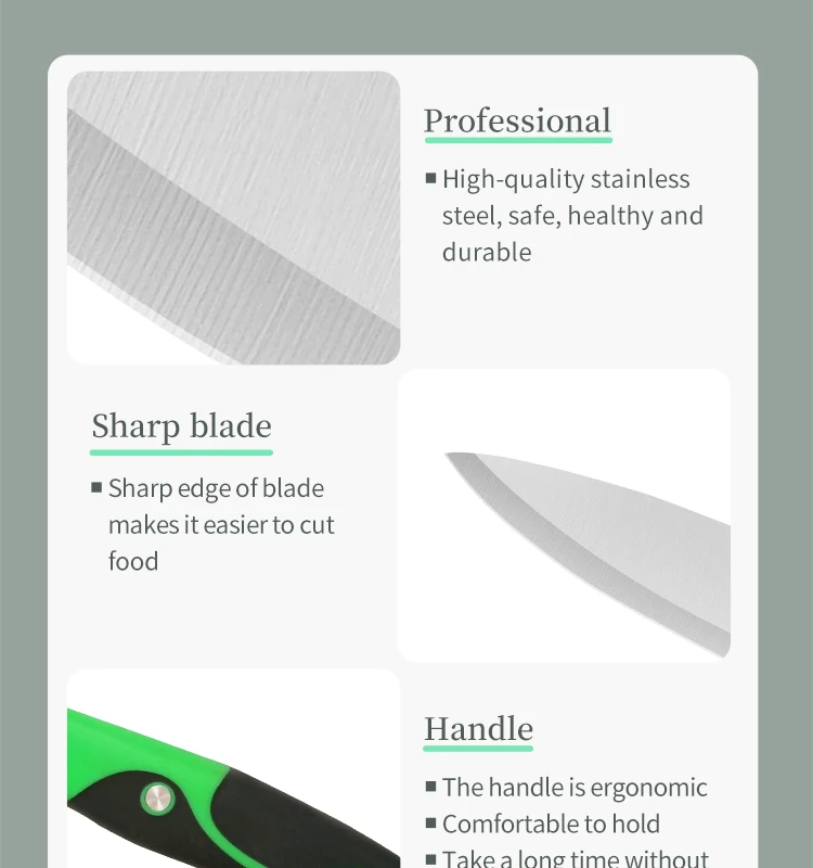 High quality kitchen cutlery 5pcs chef knife set stainless steel slicing knife cooking kitchen knivers