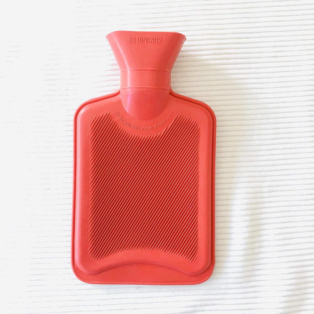 rubber hot water bottle silicone with fleece cover